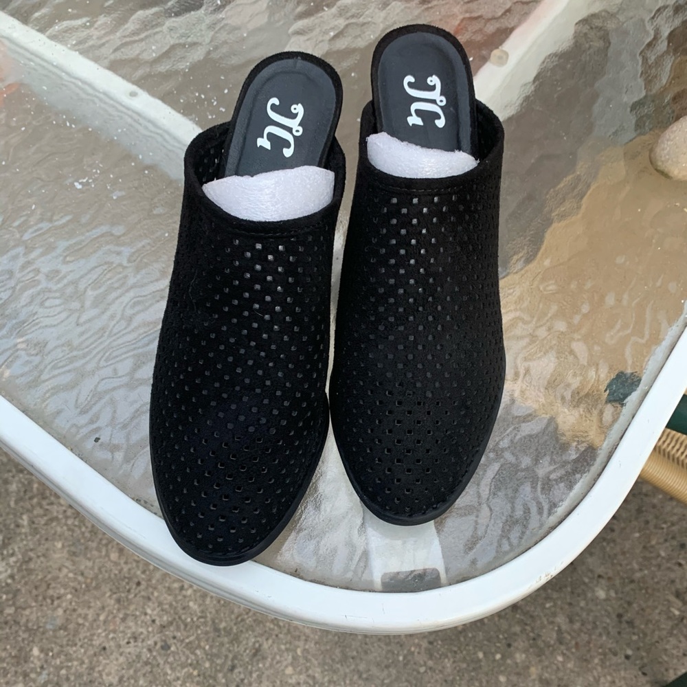 Black Suede slip-ons